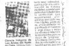 Ciencia Indígena de Los Andes del Norte de Chile