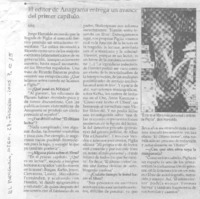 El Editor de Anagrama entrega un avance del primer capítulo (entrevistas)