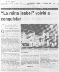 "La Reina Isabel" volvió a conquistar