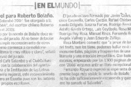 Premio español para Roberto Bolaño
