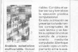 Análisis estadístico multivariable