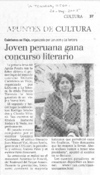 Joven peruana gana concurso literario