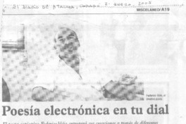 Poesía electrónica en tu dial
