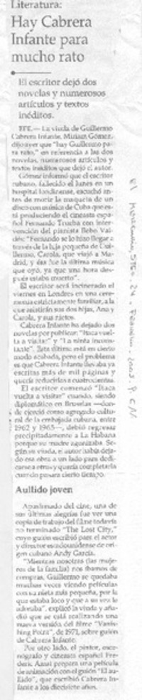 Hay Cabrera Infante para mucho rato