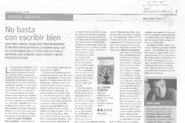 No basta con escribir bien