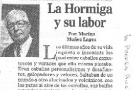 La hormiga y su labor