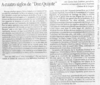 A cuatro siglos de"Don Quijote"
