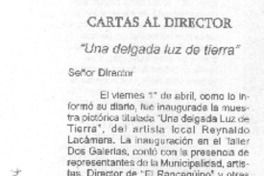 Una delgada luz de tierra