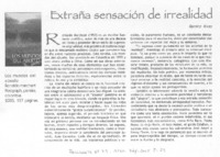 Extraña sensación de irrealidad