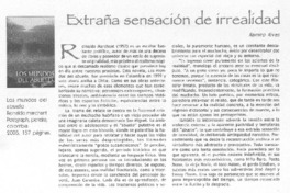 Extraña sensación de irrealidad