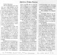 Apoyo a Dinko Pavlov