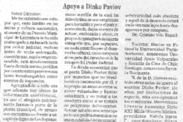 Apoyo a Dinko Pavlov