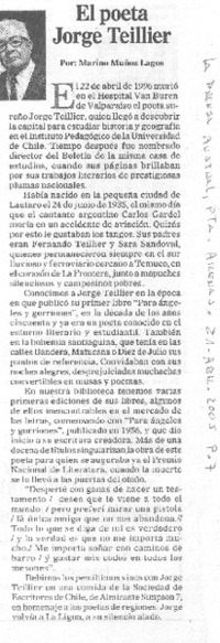 El poeta Jorge Teillier