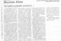 Me habría gustado conocer a...