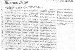 Me habría gustado conocer a...