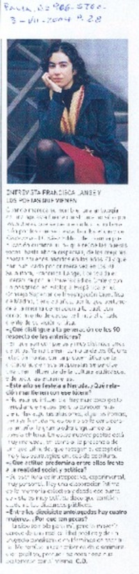 Entrevista Francisca Lange y los poetas que vienen