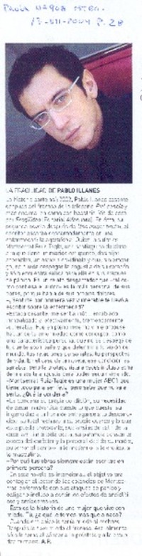 La fragilidad de Pablo Illanes [entrevista]