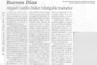 Miguel Castillo Didier infatigable traductor