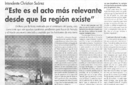 "Este es el acto más relevante desde que la región existe"