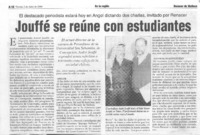 Jouffé se reúne con estudiantes