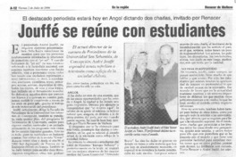 Jouffé se reúne con estudiantes