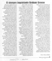 El siempre inquietante Graham Greene