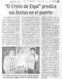 "El Cristo de Elqui" predica sus textos en el puerto