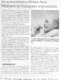 Mañana se inaugura exposición