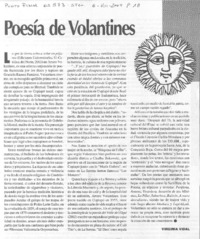 Poesía de Volantines