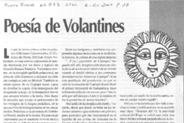 Poesía de Volantines