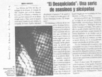 "El Desquiciado", una serie de asesinos y sicópatas.