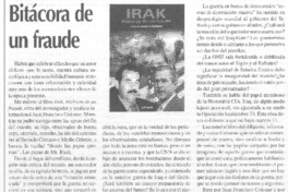 Bitácora de un fraude