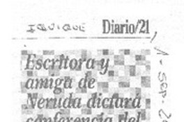 Escritora y amiga de Neruda dictará conferencia del poeta en sus 100 años.