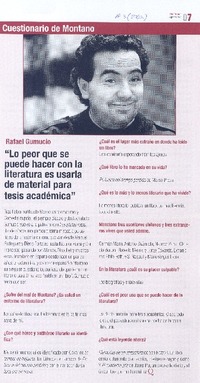 Cuestionario de Montano [entrevista]