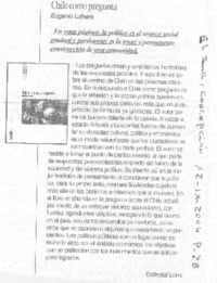 Chile como pregunta