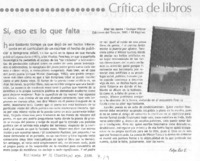 Sí, eso es lo qie falta