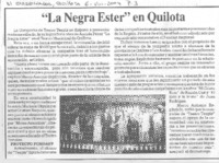 "La Negra Ester" en Quillota