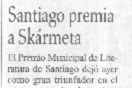Santiago premia a Skármeta
