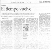 El tiempo vuelve