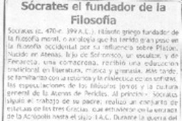 Sócrates el fundador de la filosofía