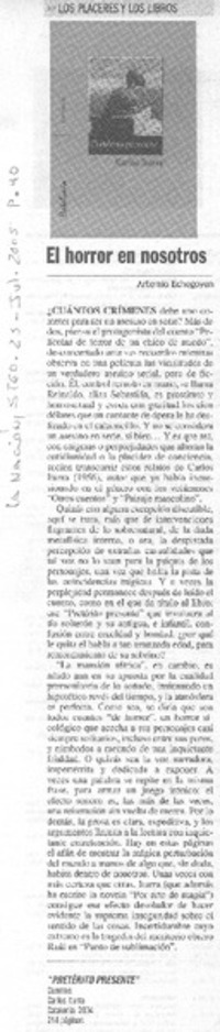 El horror en nosotros