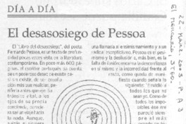 El Desasosiego de Pessoa