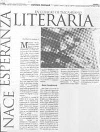 En colegio de Talcahuano nace esperanza literaria