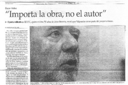 Importa la obra, no el autor [entrevista]