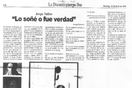 Lo soñé o fue verdad