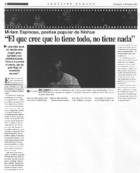 El que cree que lo tiene todo, no tiene nada