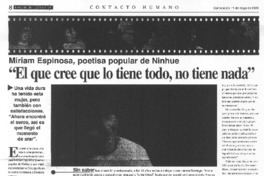 El que cree que lo tiene todo, no tiene nada