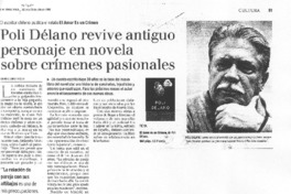 Poli délano revive antiguo personaje en novela sobre crímenes pasionales