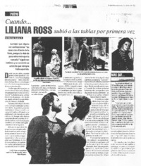 Cuando Liliana Ross subió a las tablas por primera vez