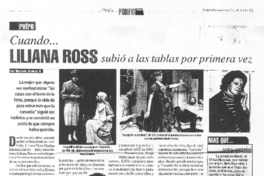 Cuando Liliana Ross subió a las tablas por primera vez